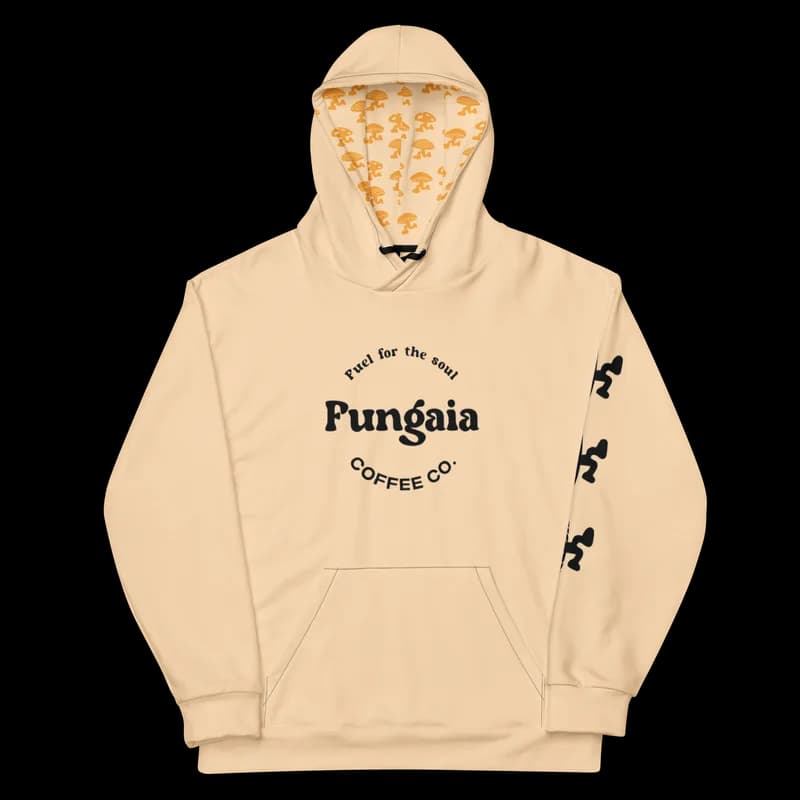 Fungaia All-Over Print Hoodie — front view